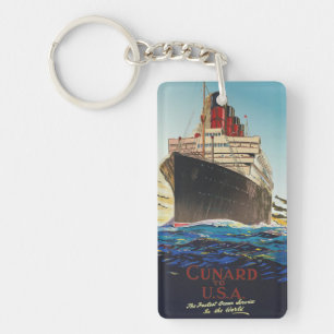 CUNARD OCEAN LINER AQUITANIA KEY RING SCHLÜSSELANHÄNGER
