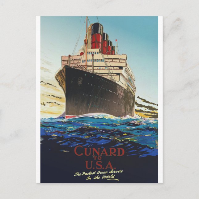 CUNARD OCEAN LINER AQUITANIA POSTCARD POSTKARTE (Vorderseite)