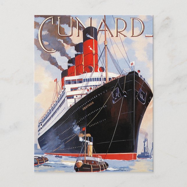 CUNARD OCEAN LINER AQUITANIA POSTKARTE (Vorderseite)