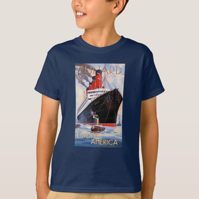 CUNARD OCEAN LINER AQUITANIA T-Shirt (Vorderseite)