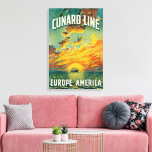 CUNARD OCEAN LINER EUROPA AMERIKA LEINWANDDRUCK