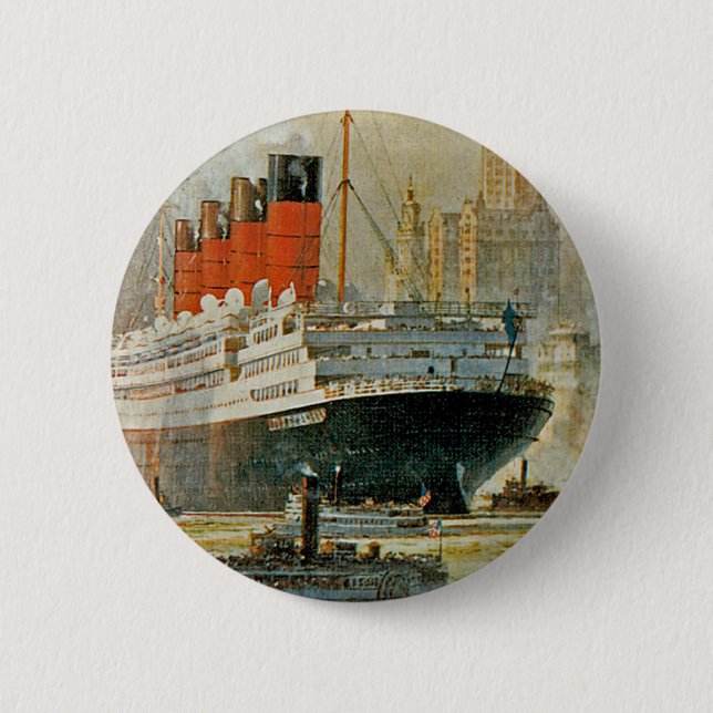 Cunarder in New York Button (Vorderseite)