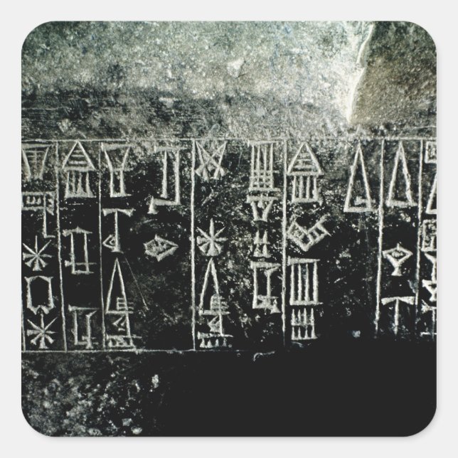 Cuneiform Quadratischer Aufkleber (Vorderseite)