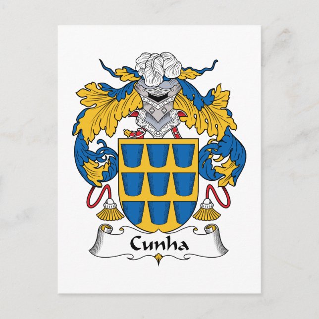 Cunha Familienwappen Postkarte (Vorderseite)