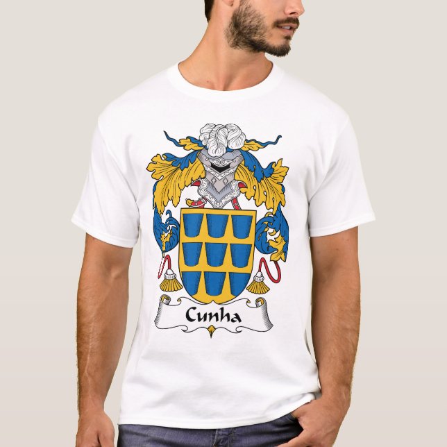 Cunha Familienwappen T-Shirt (Vorderseite)