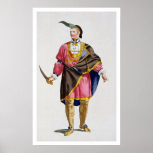 Cunne Shote, Chef der Cherokees, 1780 (Colore) Poster