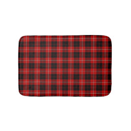 Cunningham Clan Red und Black Scottish Tartan Badematte