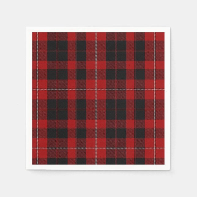 Cunningham Clan Tartan Kariert Paper Napkins Serviette (Vorderseite)