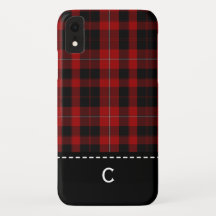 Cunningham karierter mit Monogramm iPhone XR Fall