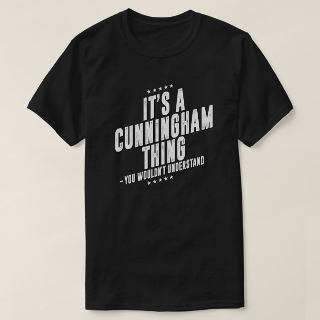 Cunningham lustige Nachname T-Shirt (Design vorne)