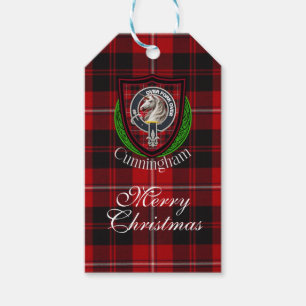 Cunningham schottischer Clan-Tartan & Wappen Geschenkanhänger