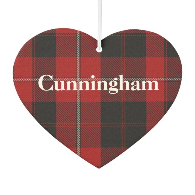 Cunningham Tartan Kariert Air Freshener Autolufterfrischer (Vorderseite)