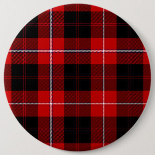 Cunningham Tartan Red Black Kariert Button