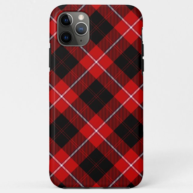 Cunningham Tartan Red Black Kariert Case-Mate iPhone Hülle (Rückseite)