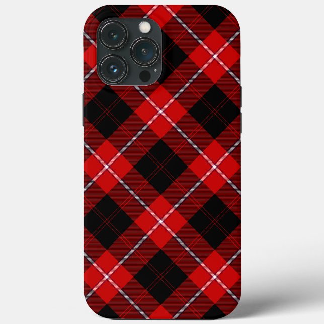 Cunningham Tartan Red Black Kariert Case-Mate iPhone Hülle (Rückseite)