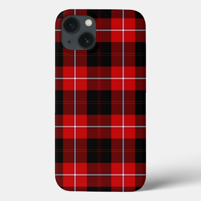 Cunningham Tartan Red Black Kariert Case-Mate iPhone Hülle (Rückseite)