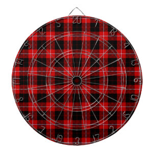 Cunningham Tartan Red Black Kariert Dartscheibe