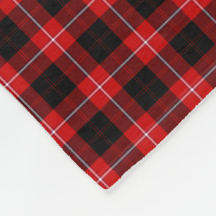 Cunningham Tartan Red Black Kariert Fleecedecke