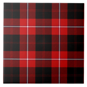 Cunningham Tartan Red Black Kariert Fliese