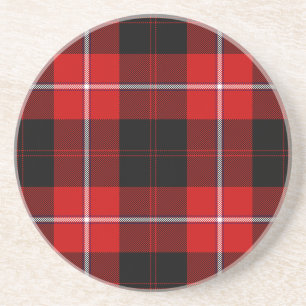 Cunningham Tartan Red Black Kariert Getränkeuntersetzer