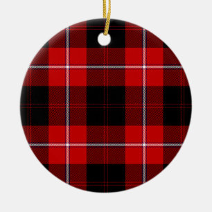 Cunningham Tartan Red Black Kariert Keramikornament