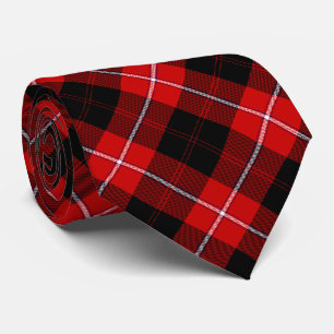 Cunningham Tartan Red Black Kariert Krawatte