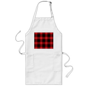 Cunningham Tartan Red Black Kariert Lange Schürze