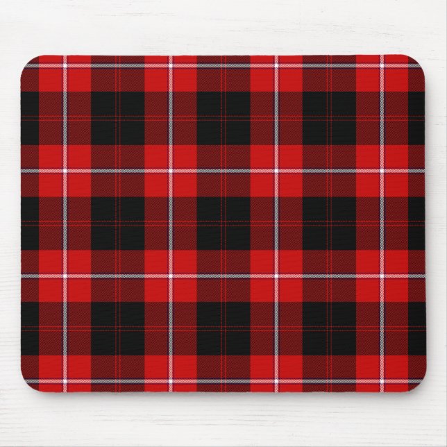 Cunningham Tartan Red Black Kariert Mousepad (Vorne)