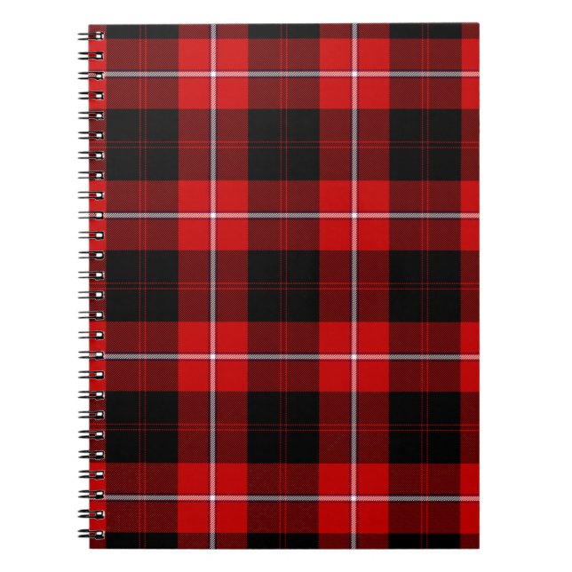 Cunningham Tartan Red Black Kariert Notizblock (Vorderseite)