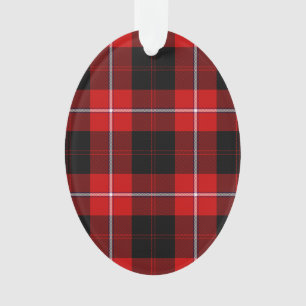 Cunningham Tartan Red Black Kariert Ornament