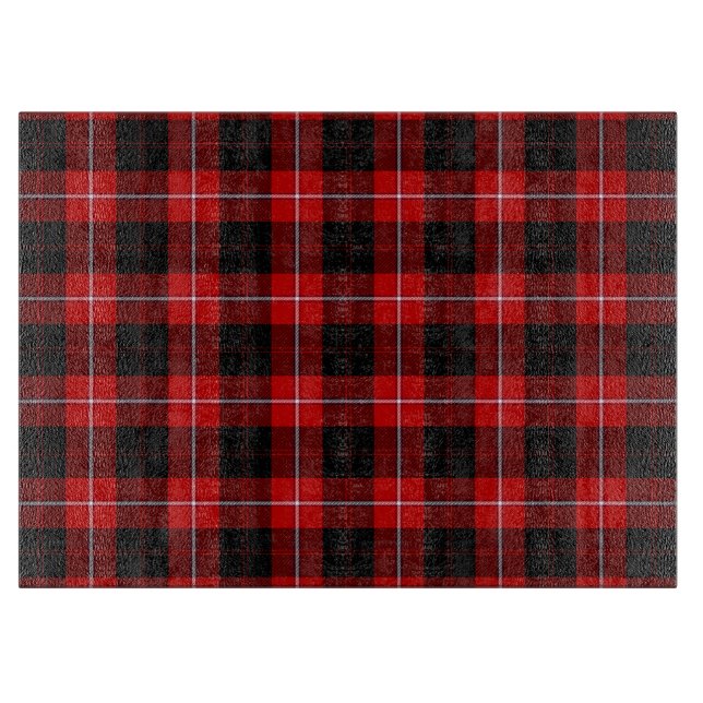 Cunningham Tartan Red Black Kariert Schneidebrett (Vorderseite)