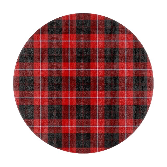 Cunningham Tartan Red Black Kariert Schneidebrett (Vorderseite)