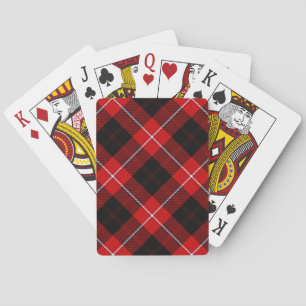 Cunningham Tartan Red Black Kariert Spielkarten