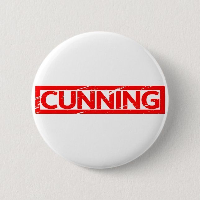 Cunnning Briefmarke Button (Vorderseite)