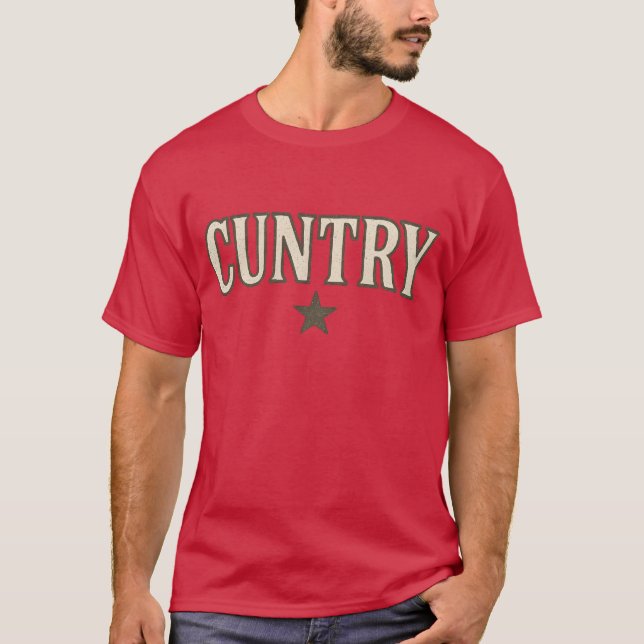 CUNTRY 70er Retro T-Shirt (Vorderseite)