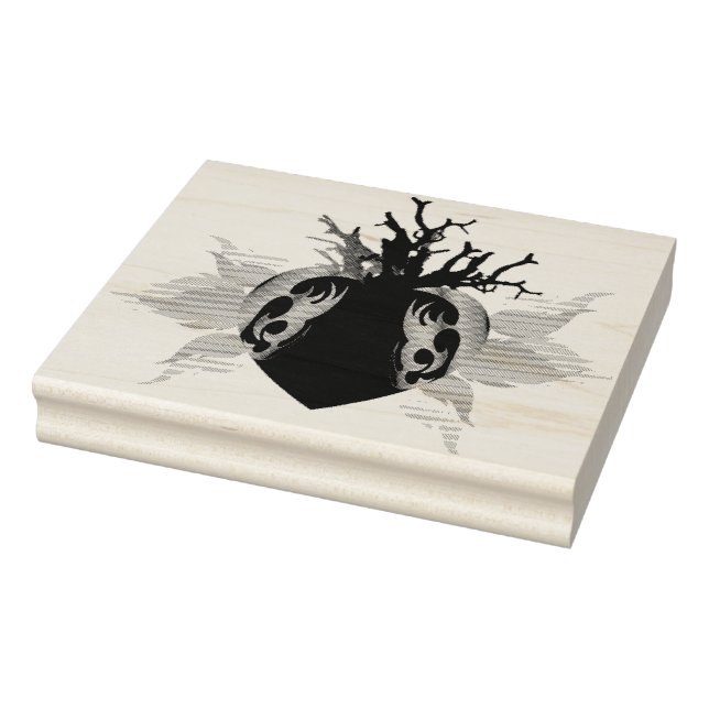 Cuore e coralli gummistempel (Stempel)