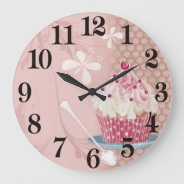 Cup cake große wanduhr (Vorderseite)
