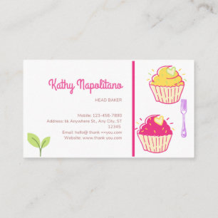 Cup Cakes Bakery Business Cards Visitenkarte