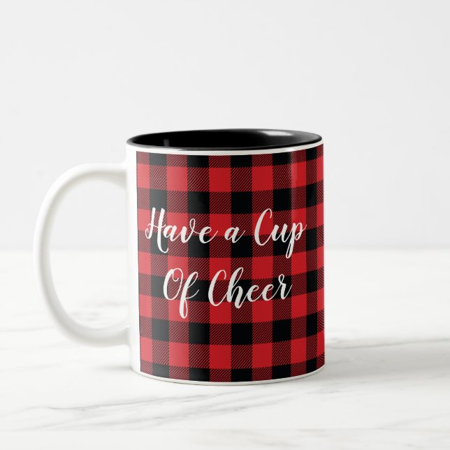 Cup Cheer Buffalo Karo Berg Kaffee Tasse (Links)