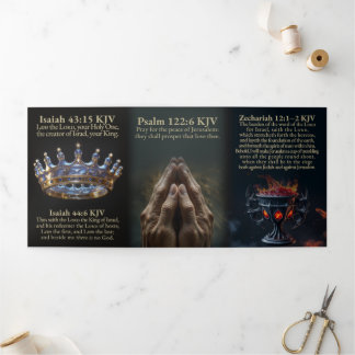 Cup der zitternden dreistelligen KJV-Karte Dreifach Gefaltete Karte