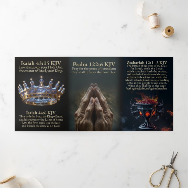 Cup der zitternden dreistelligen KJV-Karte Dreifach Gefaltete Karte (Außenbereich)