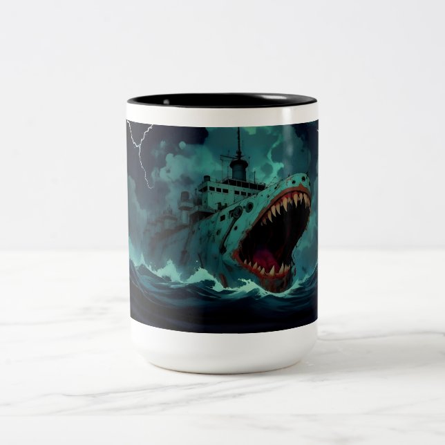 Cup "Greetings from the Abyss" Zweifarbige Tasse (Mittel)