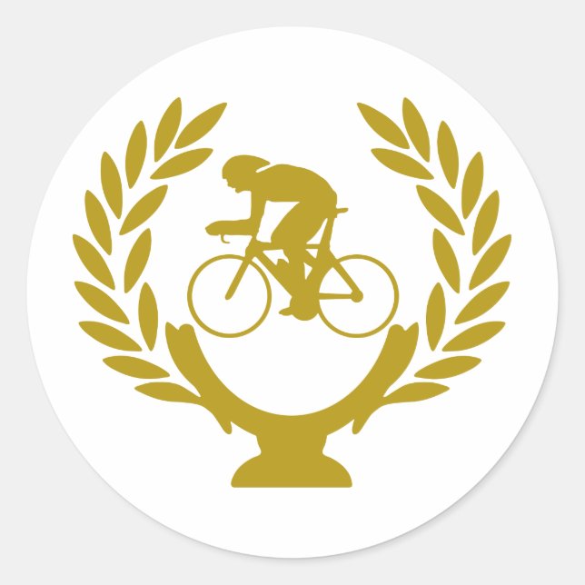 Cup-Kronradfahren Runder Aufkleber (Vorderseite)