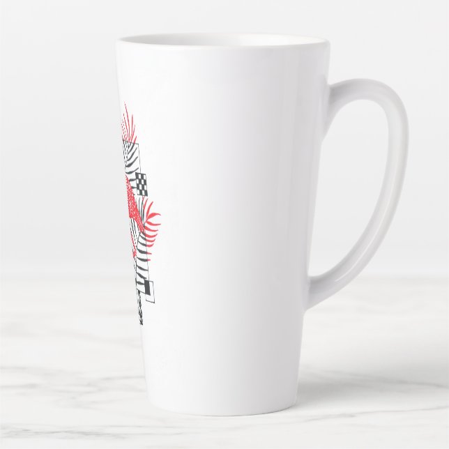 Cup mit dem Bild eines roten Flamingos Milchtasse (Rechts)
