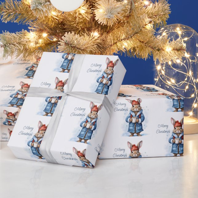 Cup mit heißer Schokolade Geschenkpapier (Feiertage)