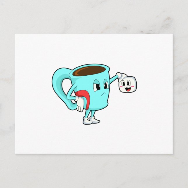 Cup mit Kaffee.PNG Postkarte (Vorderseite)