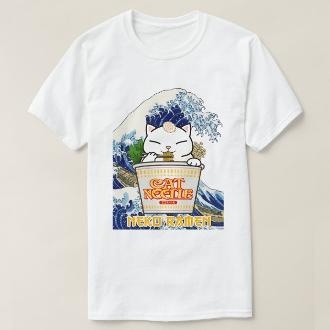 Cup Noodle Ramen Cat T-Shirt (Design vorne)