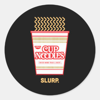 Cup Noodles Noodle Slurp Runder Aufkleber