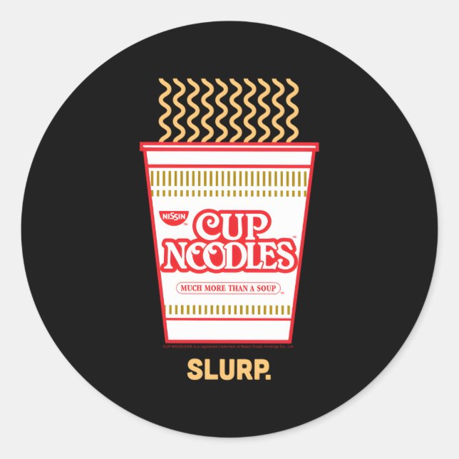 Cup Noodles Noodle Slurp Runder Aufkleber (Vorderseite)