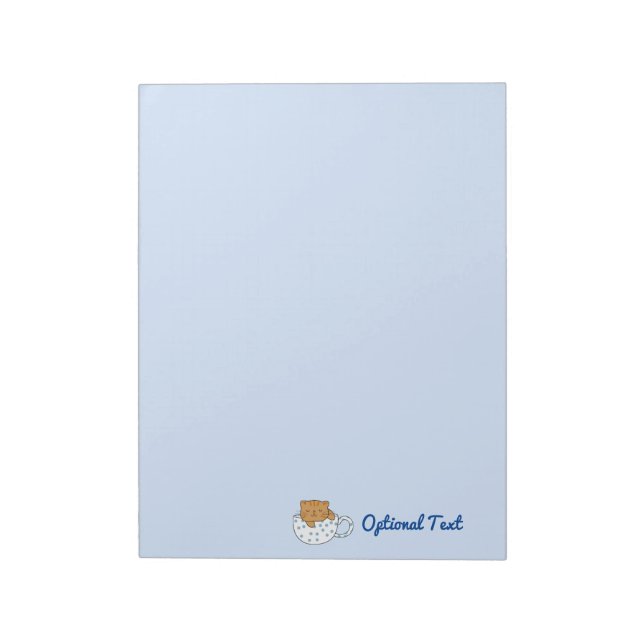 Cup of Cat-feine Kawaii Style Notizblock (Rotiert)